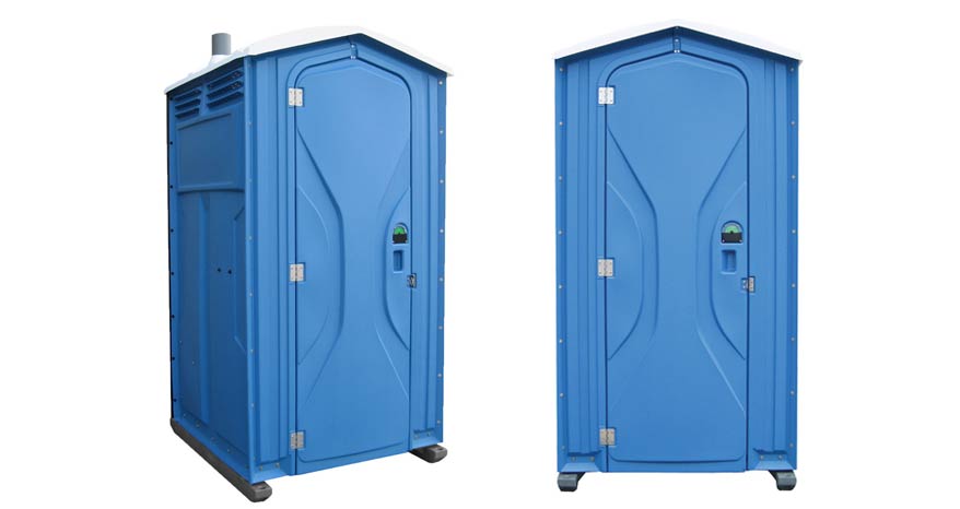 Long-term porta potty units on site in Allegan, Michigan